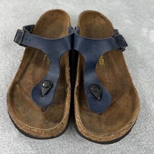 Birkenstock Gizeh Navy Blue Thong Sandals Women’s Size 37 EU